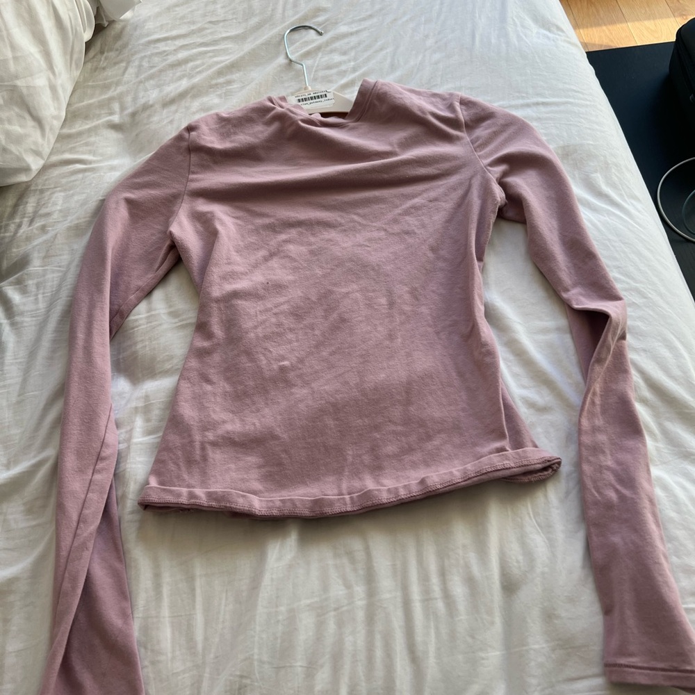 Skims Cotton Jersey Long Sleeve Pink
